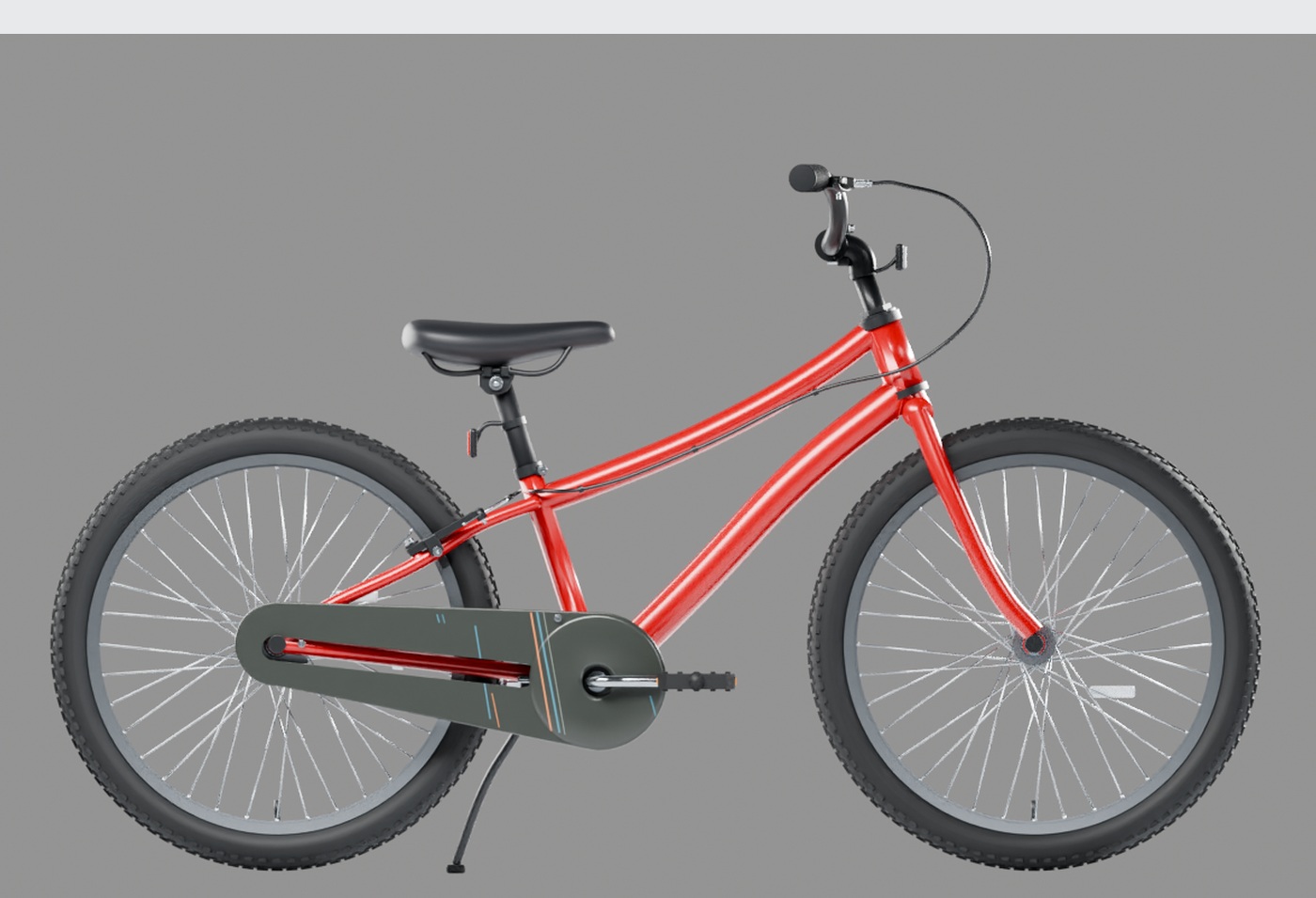 Actual model side render registered by wheel axle positions